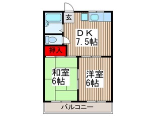 白樺ハイツの物件間取画像